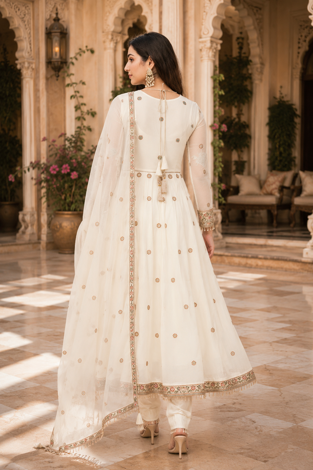 Noor Royale Luxury Embroidered Anarkali Set By Sundartaa