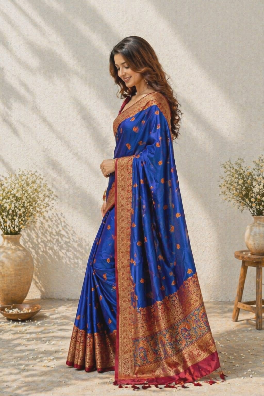 SUNDARTAA Banarasi Silk Saree for Women | Luxury Wedding & Party Wear