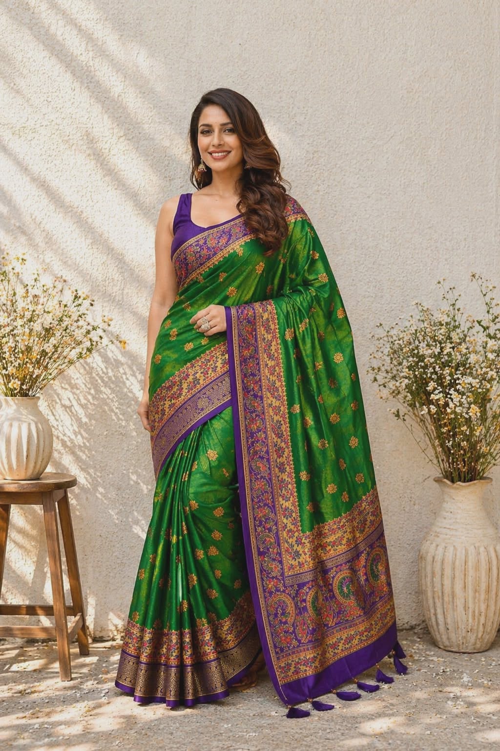 SUNDARTAA Banarasi Silk Saree for Women | Luxury Wedding & Party Wear