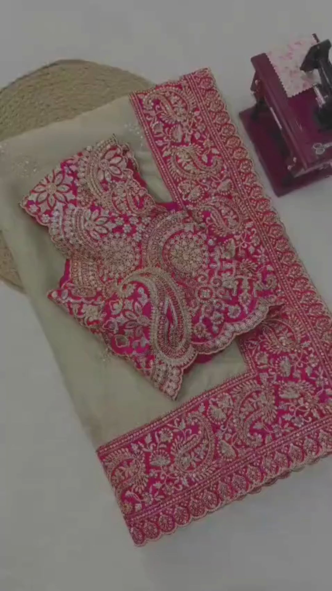 Sundartaa ™ Mrinalini Embroidered Silk Blend Saree for Women | Party & Festive Wear