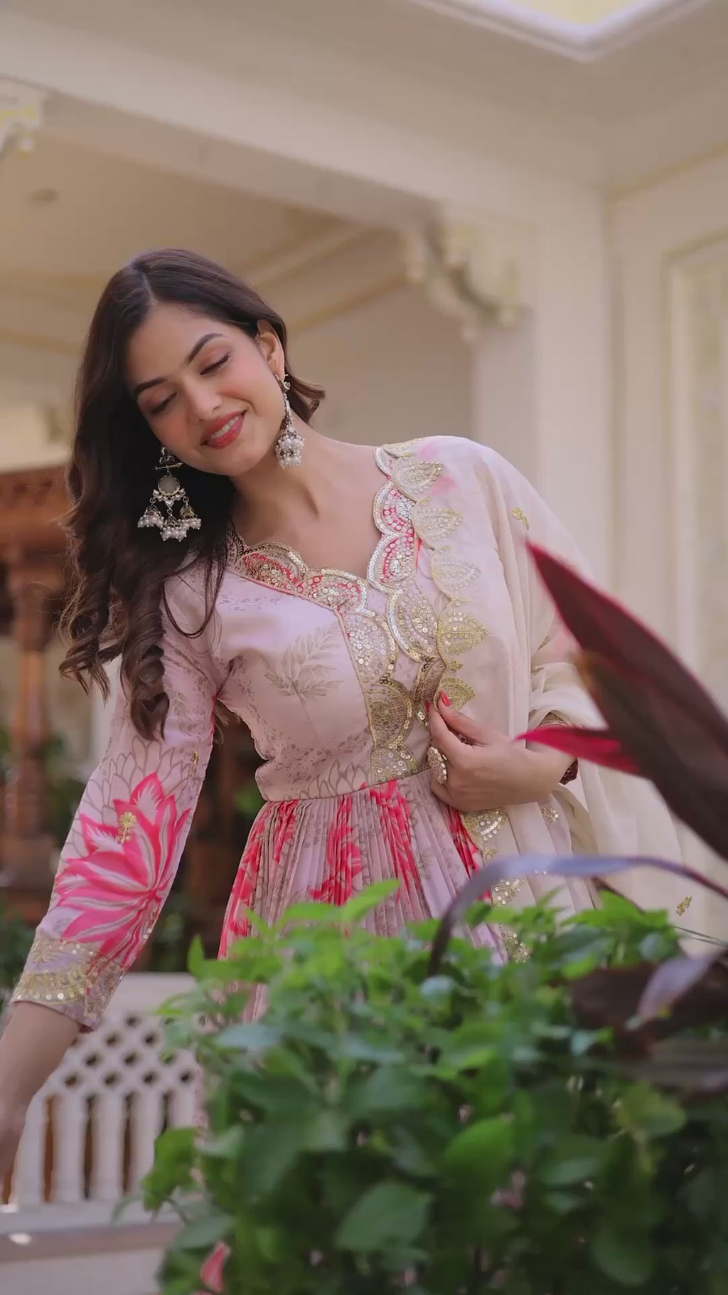 Sundartaa Rosé Bloom Gown Set