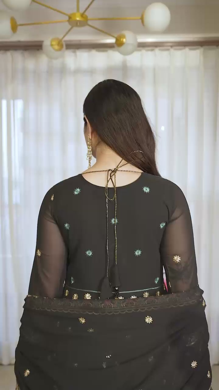 Noor Royale Luxury Embroidered Anarkali Set By Sundartaa